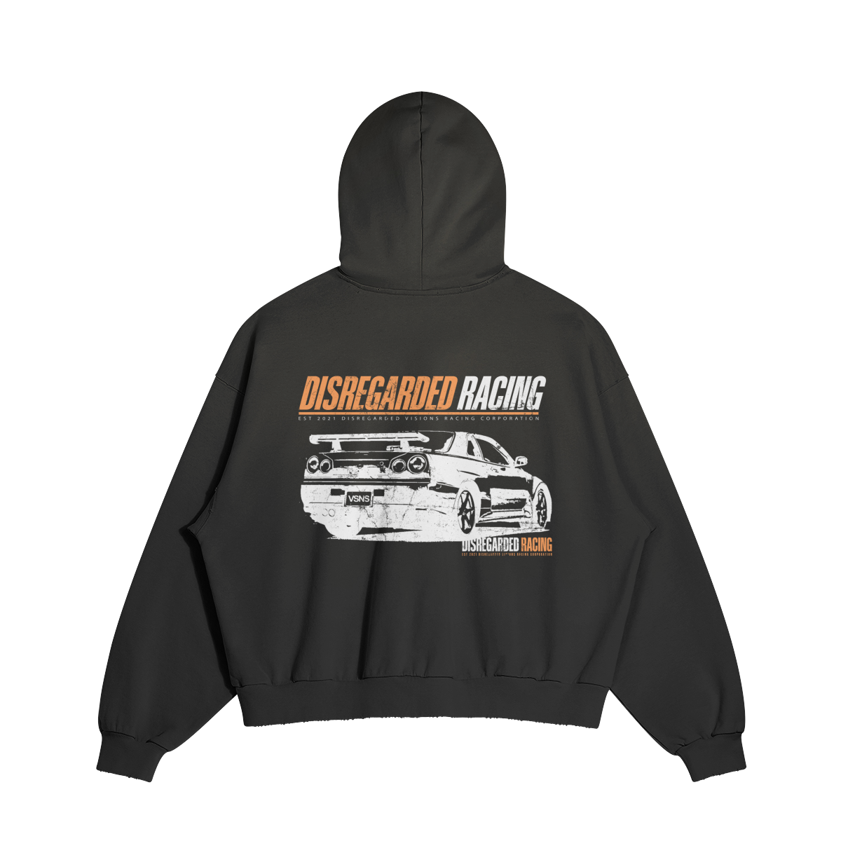 'Racing Crew' Distressed Hoodie